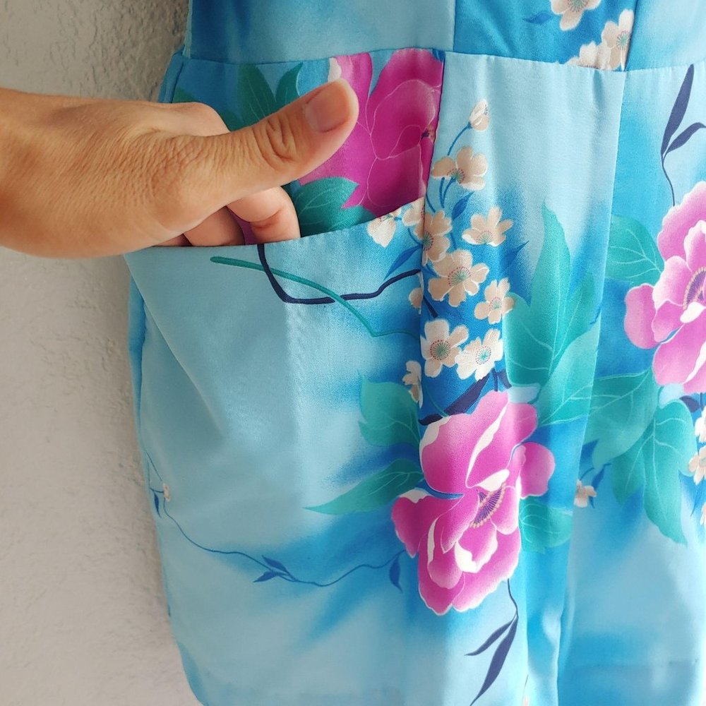 Vintage Hawaiian Floral Romper Playsuit Medium - Picture 2 of 4